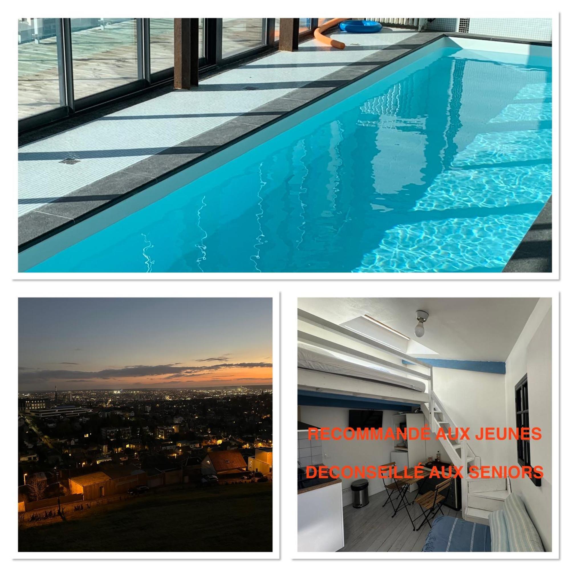 Eco Studios Mezzanine Wifi Piscine Stationnement Gratuit Terrasse Dans Jardin Rouen Esterno foto
